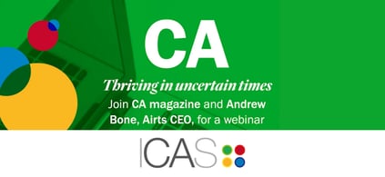 CA magazine webinar graphic with ICAS logo