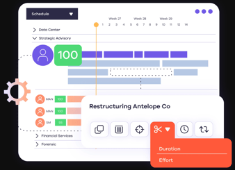Dayshape's resource allocation software
