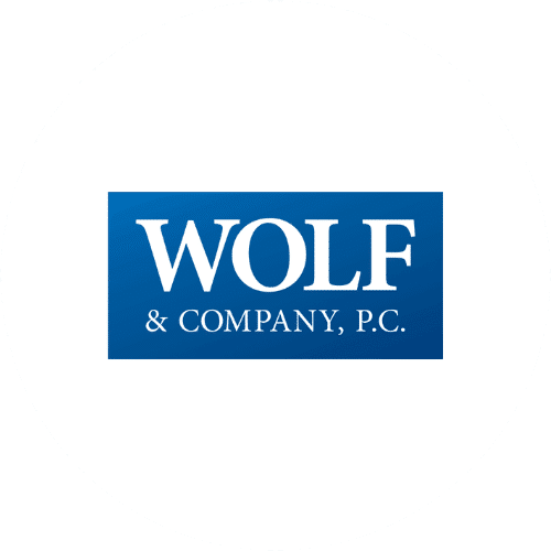 Wolf logo in circle